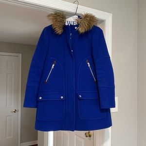 JCrew Chateau Parka in Stadium Cloth - Cobalt Blue